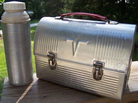 metal lunch box that opened from top and bottom|old metal lunch boxes value.